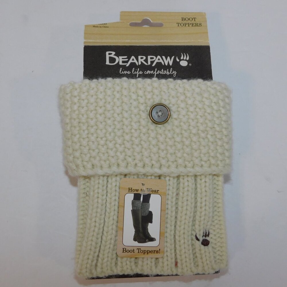 Bearpaw Cream Knit Boot Toppers New Unused